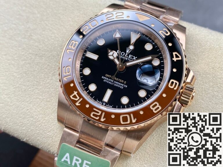 ARF Factory Rolex GMT Master II M126715CHNR-0001 Rose Gold Watch Replica