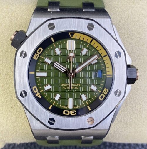 IP Factory Fake AP Royal Oak Offshore 15720 Army Green Dial