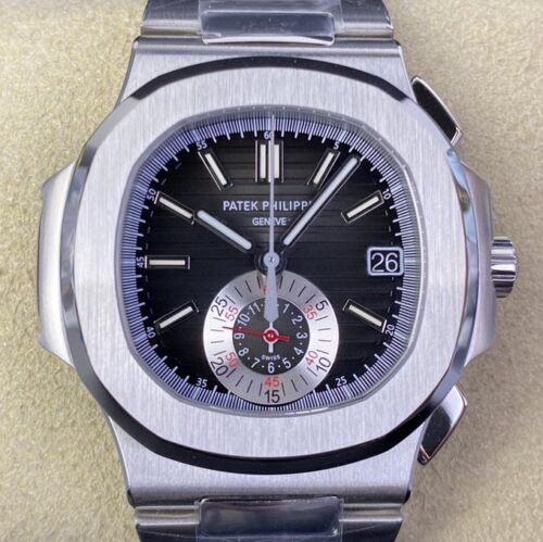 Replica Patek Philippe Watch PPF Factory Nautilus Black Dial