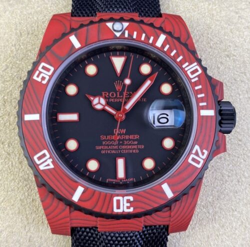 VS Factory Custom Rolex Submariner Red Carbon Fiber Case