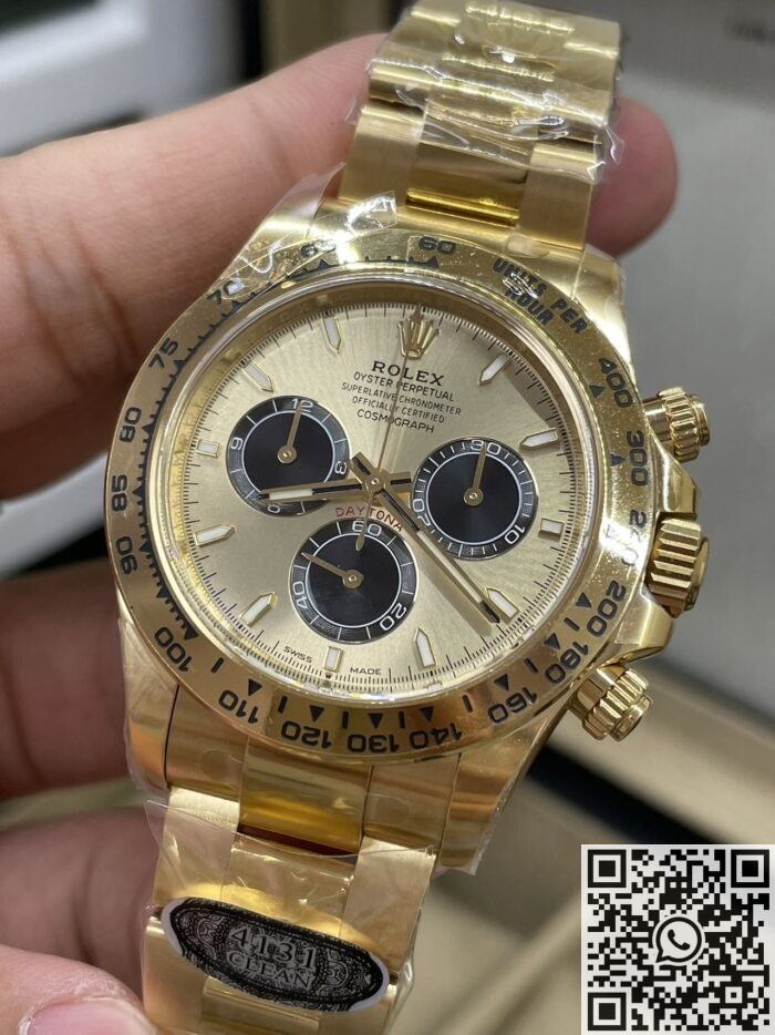 Clean Factory Replicas Rolex Cosmograph Daytona M126508-0006 Golden Color: A Comprehensive Review of the Latest 4131 Movement