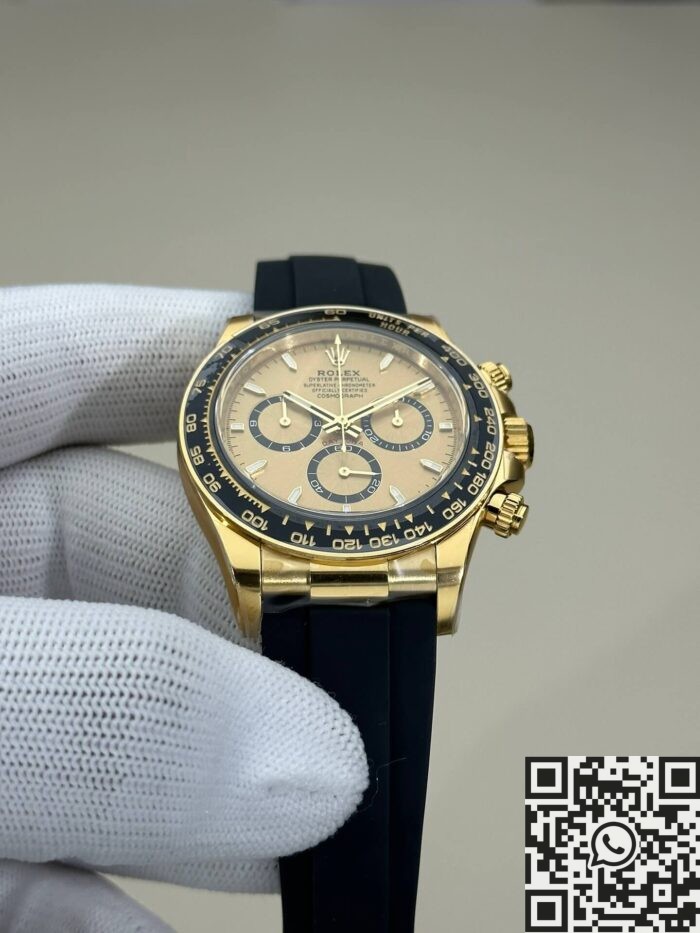 Clean Factory's New Rubber Strap Gold Rolex Daytona Replica Watch M126518-0010