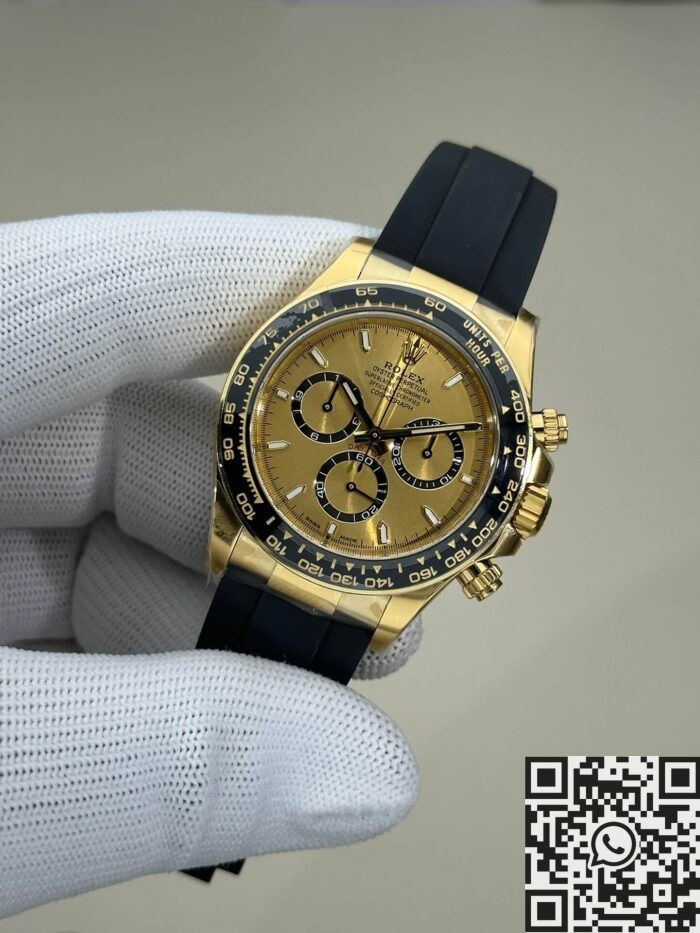 Clean Factory's New Rubber Strap Gold Rolex Daytona Replica Watch M126518-0010